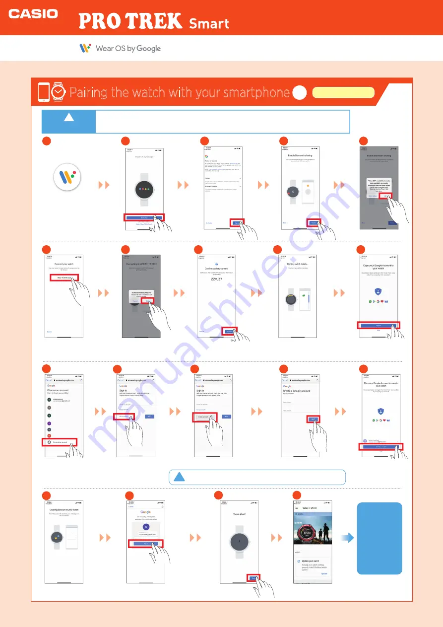 Casio WSD-F21HR Quick Operation Manual Download Page 3