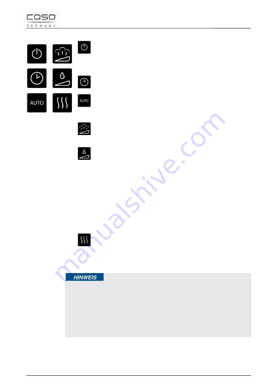 Caso AirVital Pro 5410 Original Operating Manual Download Page 20