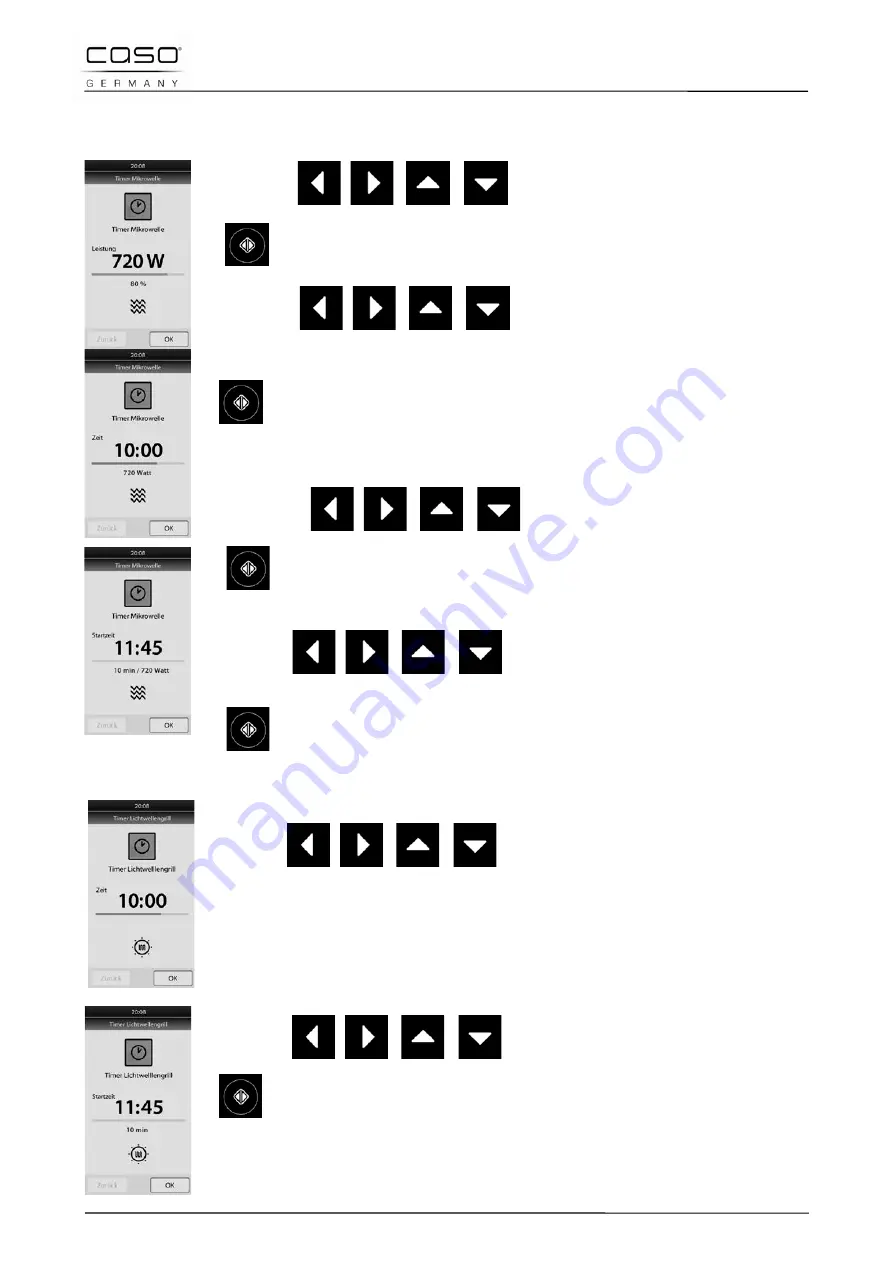 Caso G90W23MSP-WD Original Operating Manual Download Page 48