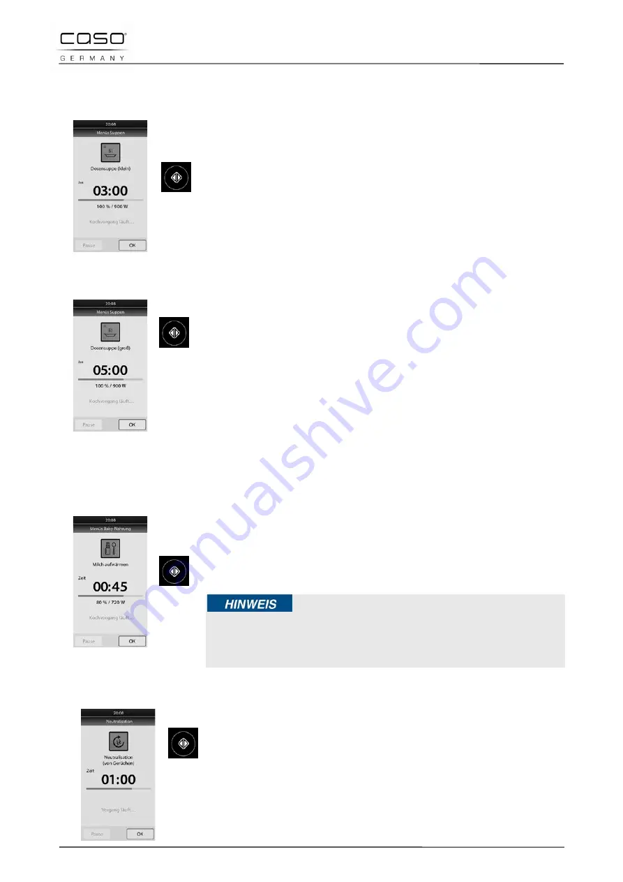 Caso G90W23MSP-WD Original Operating Manual Download Page 117