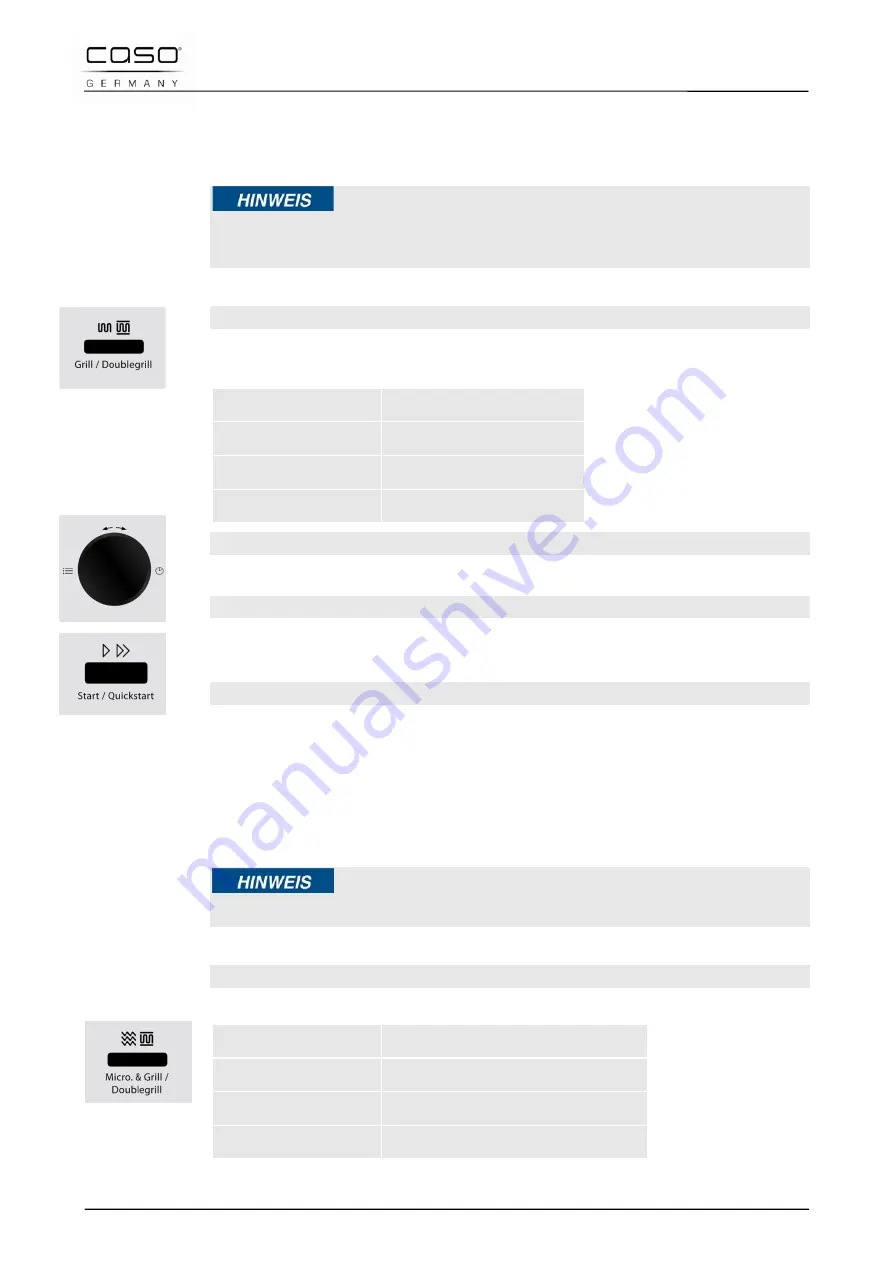 Caso Master MCDG 25 Operating Manual Download Page 189