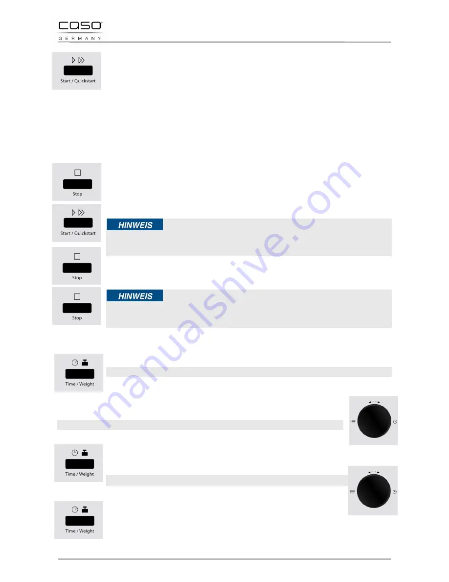 Caso MCG 25 Chef pure white Operating Manual Download Page 59