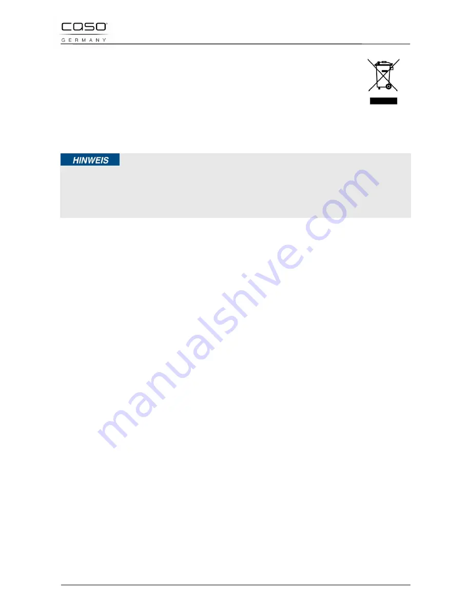 Caso MCG 25 Chef pure white Operating Manual Download Page 71