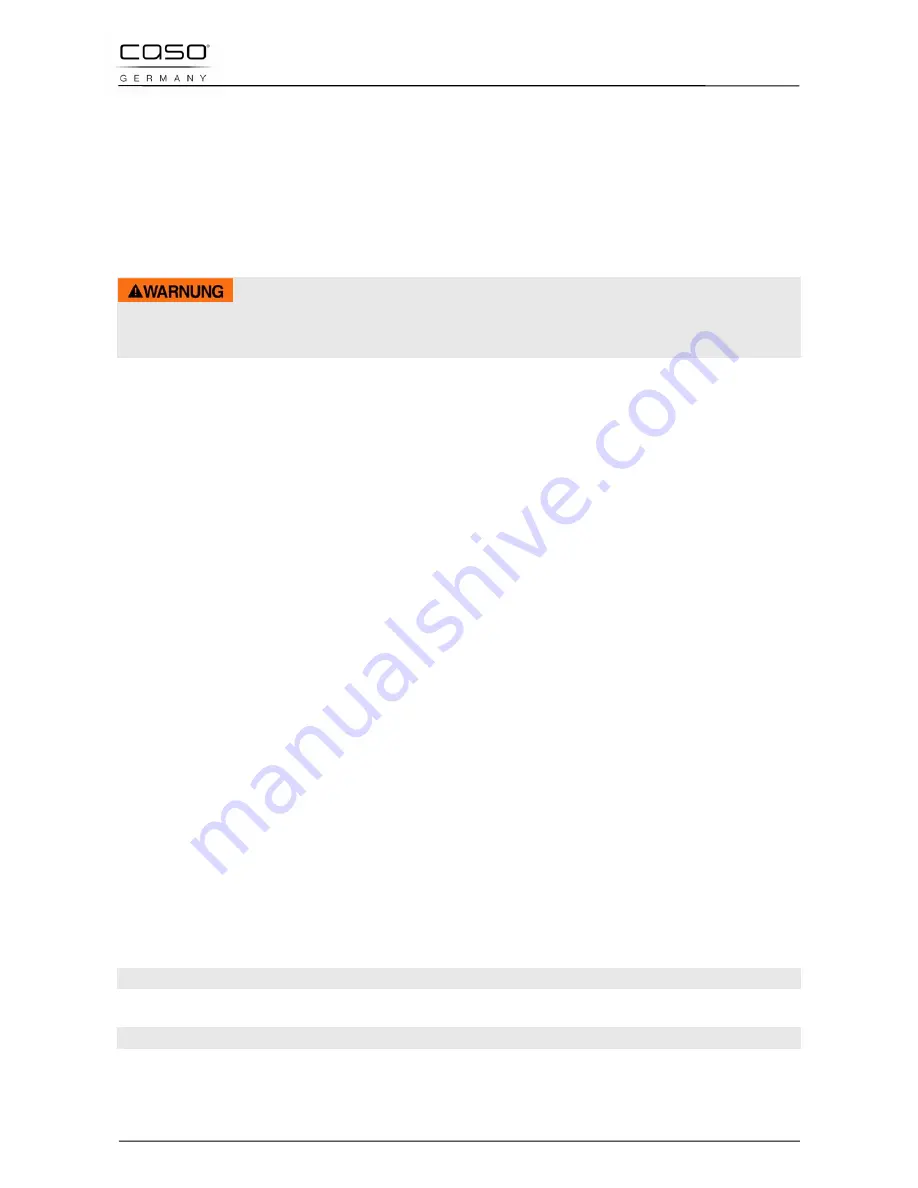 Caso MCG 25 Chef pure white Operating Manual Download Page 144