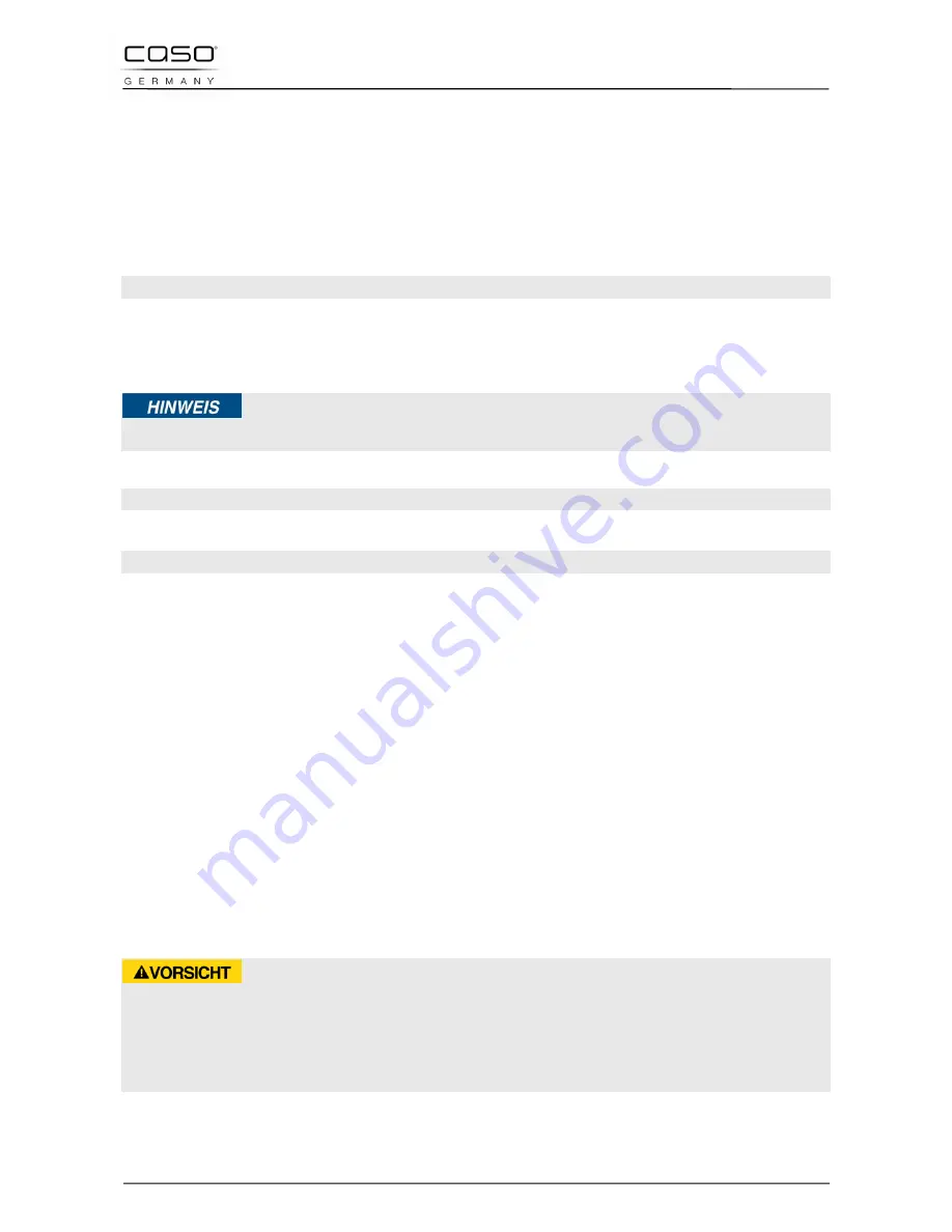 Caso MCG 25 Chef pure white Operating Manual Download Page 157