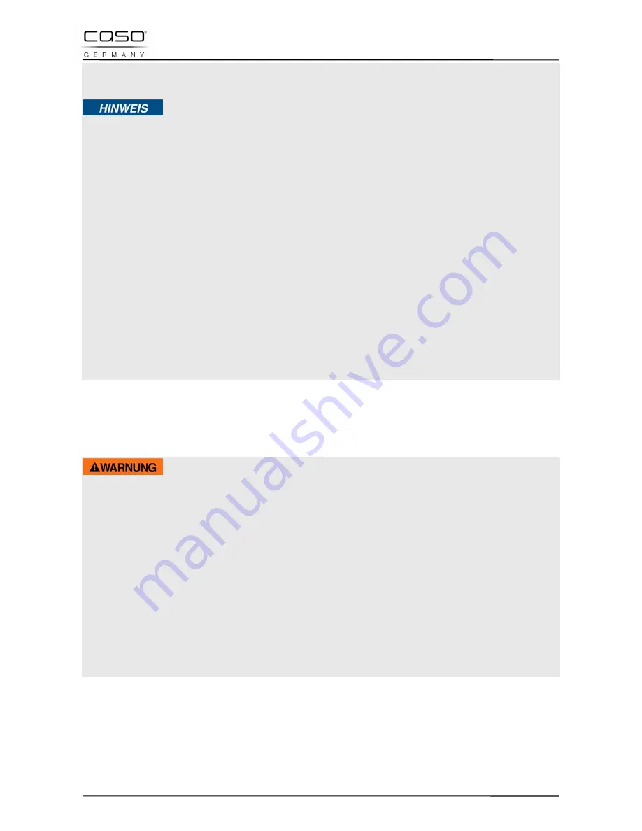 Caso MCG 25 Chef pure white Operating Manual Download Page 164