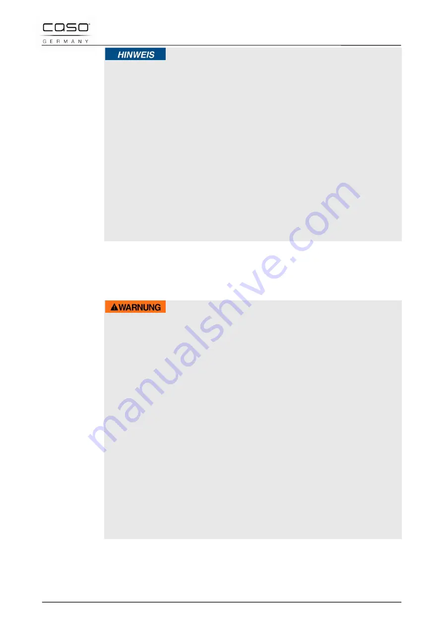 Caso MG 20 Menu Original Operating Manual Download Page 47