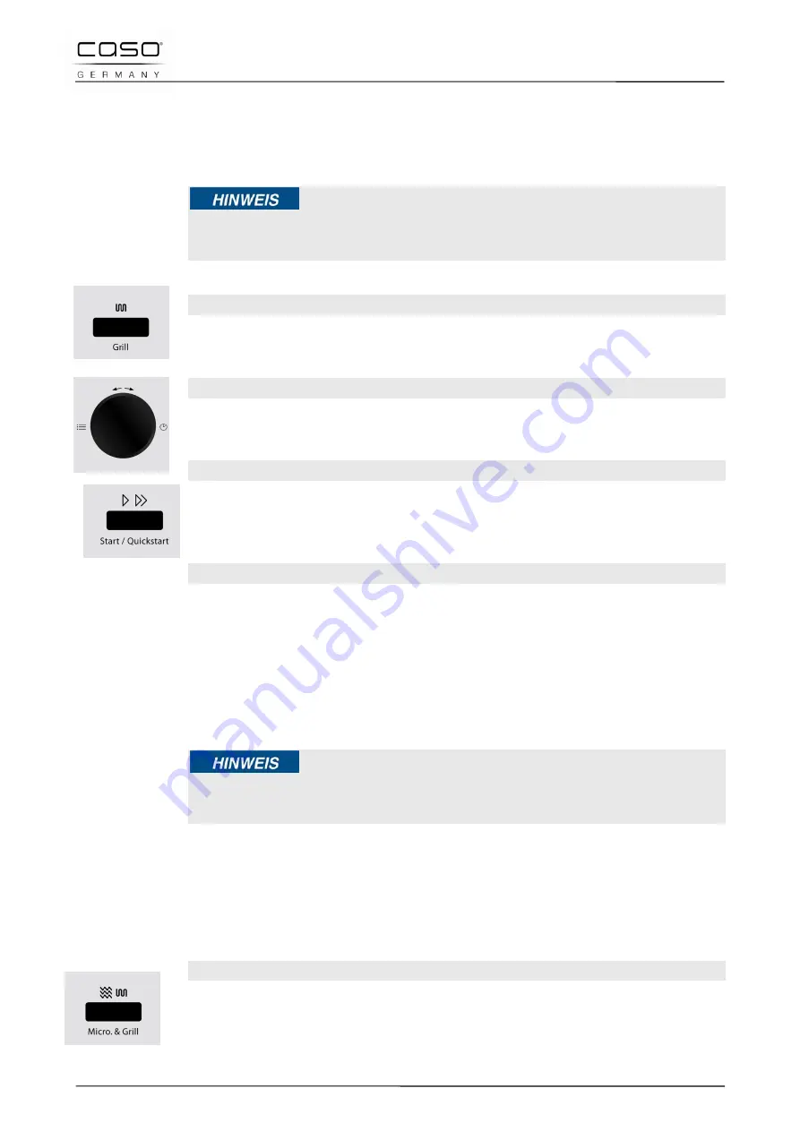 Caso MG 20 Menu Original Operating Manual Download Page 147