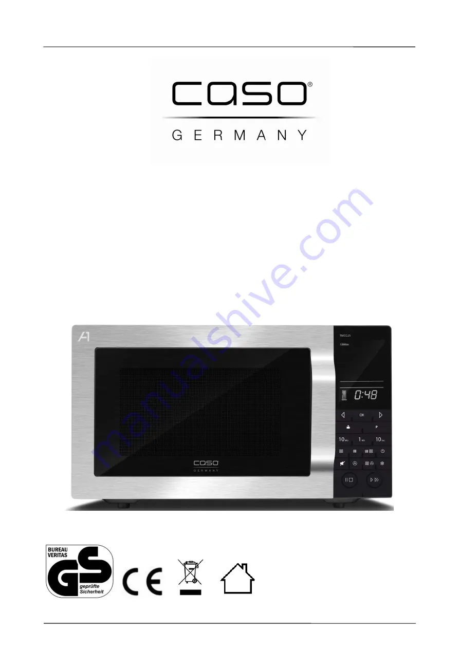 Caso TMCG25 Chef Touch Original Operating Manual Download Page 1