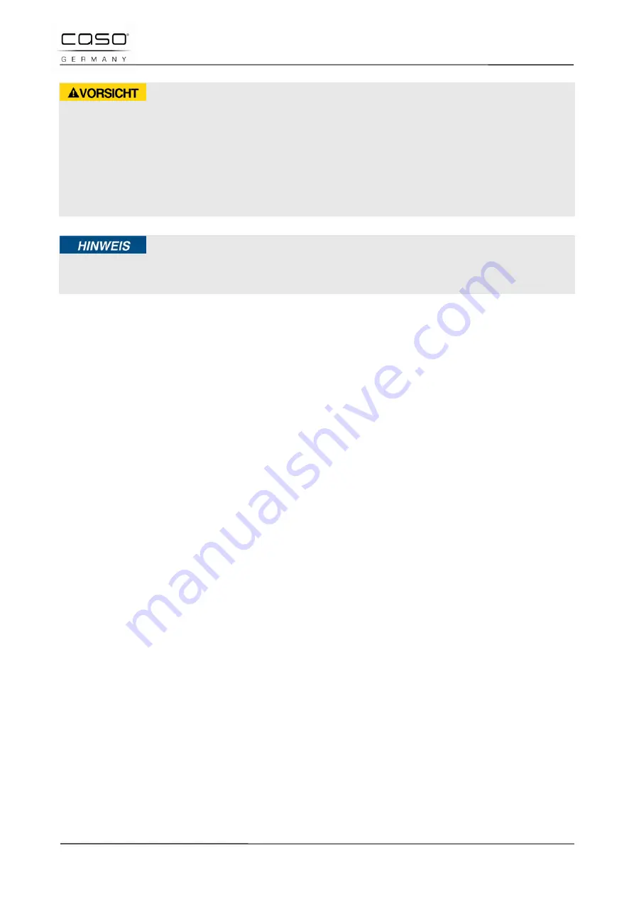 Caso TMCG25 Chef Touch Original Operating Manual Download Page 16