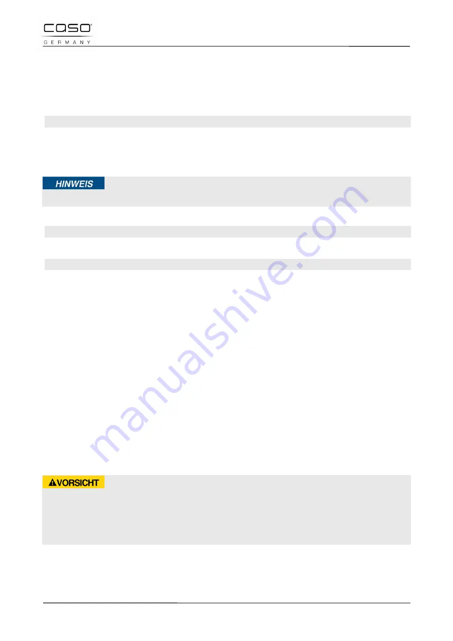 Caso TMCG25 Chef Touch Original Operating Manual Download Page 72