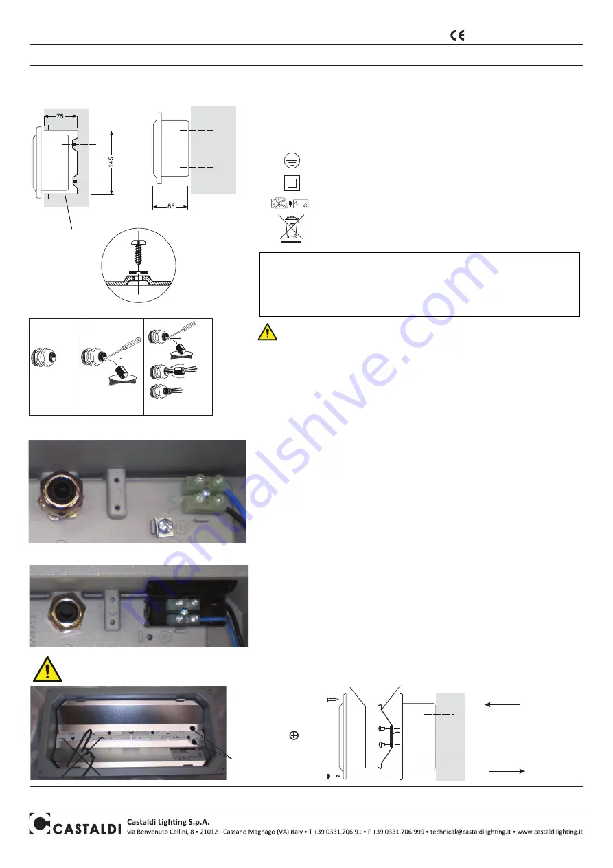 Castaldi Lighting D08 - block Installation And Maintenance Download Page 3