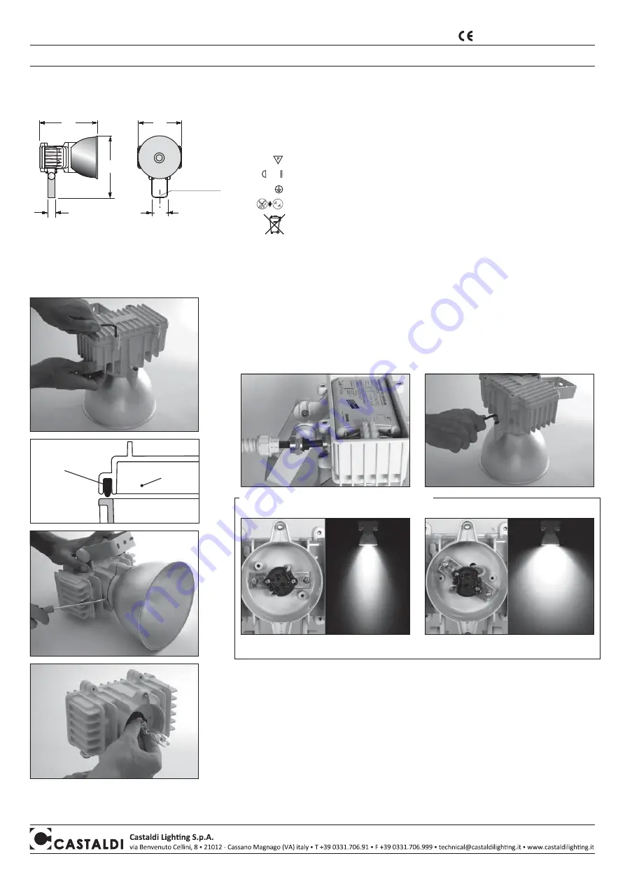 Castaldi Lighting D26 gulliver/MH Installation And Maintenance Sheet Download Page 3