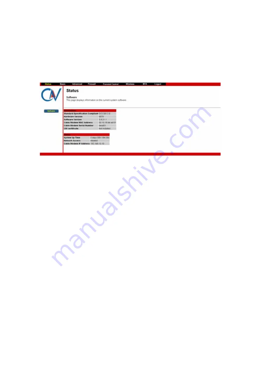 CastleNet CBV704EW Series User Manual Download Page 18