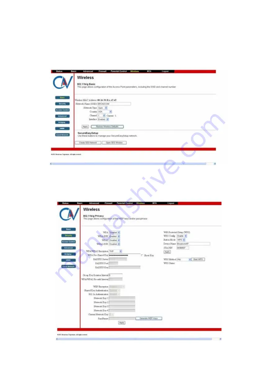 CastleNet CBV704EW Series User Manual Download Page 27