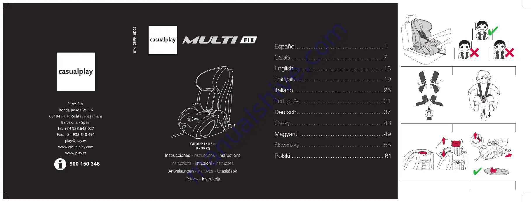 CASUALPLAY MULTI FIX Instructions Manual Download Page 1