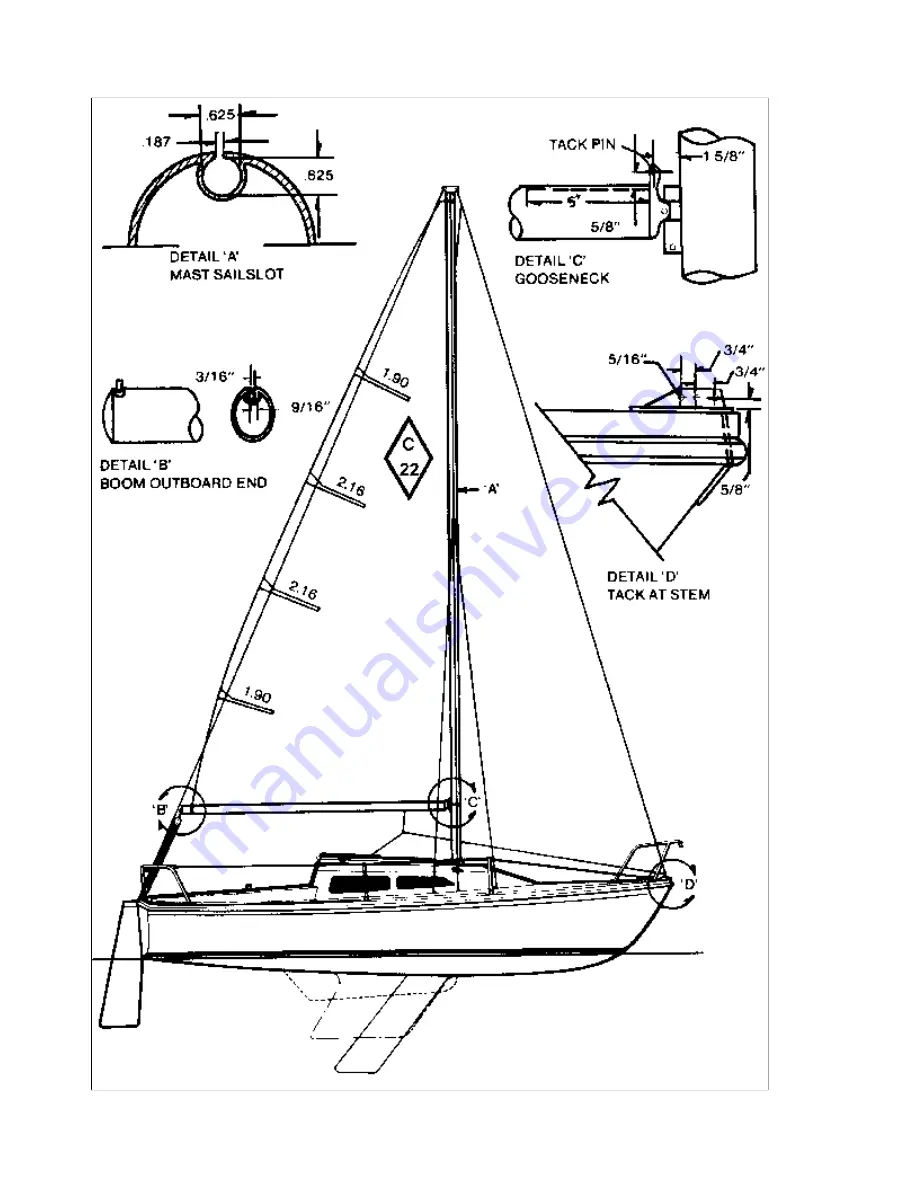 Catalina Yachts Catalina 22 1987 Скачать руководство пользователя страница 15