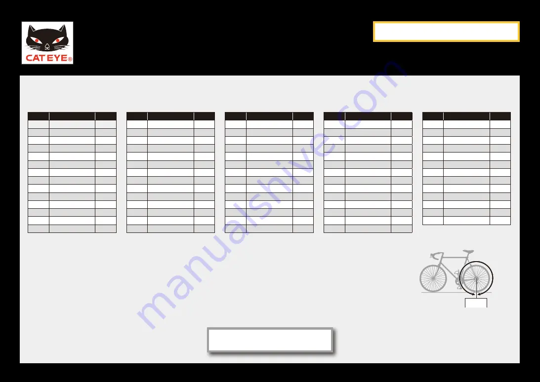 Cateye MSC-CY200 Quick Start Manual Download Page 42