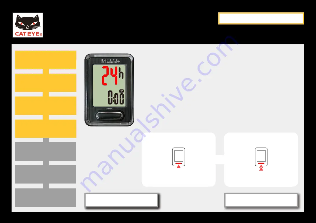 Cateye VELO WIRELESS Plus CC-VT210W Скачать руководство пользователя страница 12