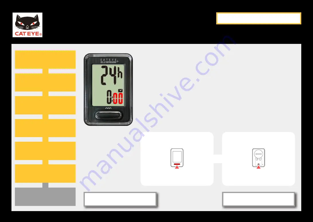 Cateye VELO WIRELESS Plus CC-VT210W Скачать руководство пользователя страница 14