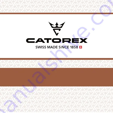 CATOREX 1858 Series Instruction Manual Download Page 1