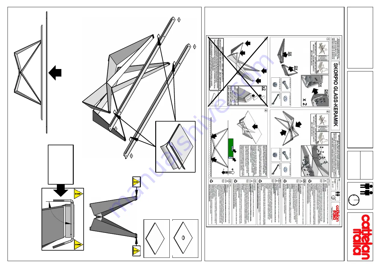 Cattelan Italia SKORPIO GLASS-KERAMIK Assembling Instructions Download Page 2