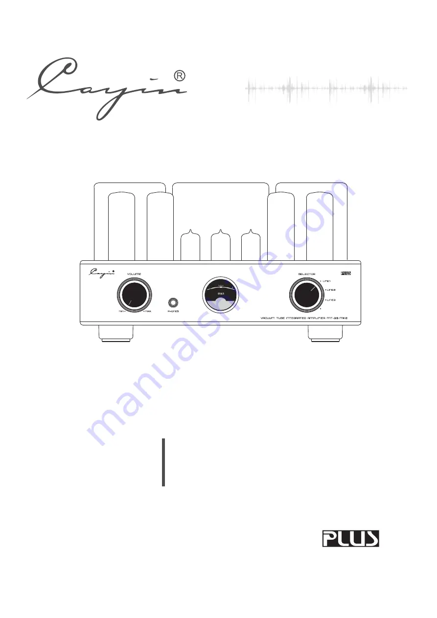 Cayin PLUS MT-35 MK2 Manual Download Page 1