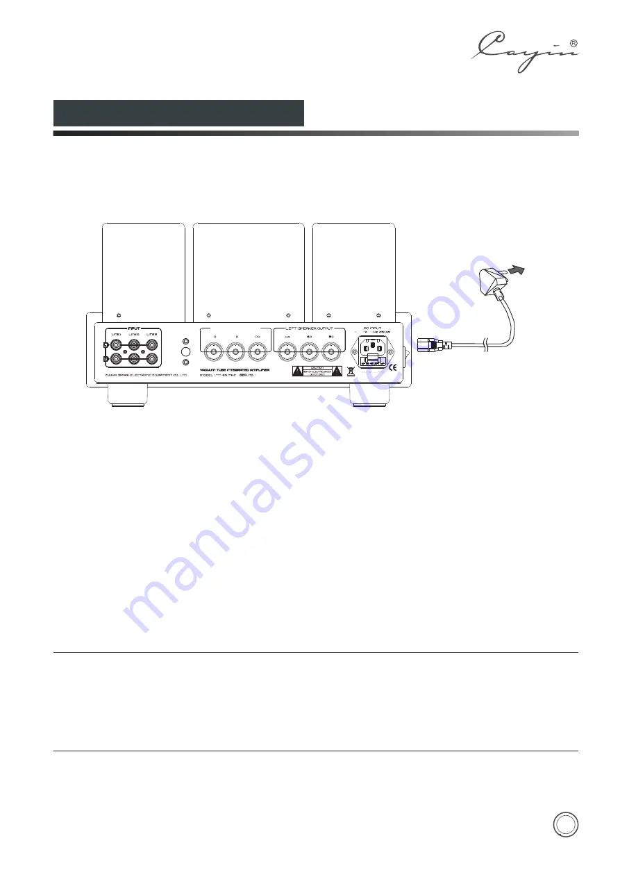 Cayin PLUS MT-35 MK2 Manual Download Page 7