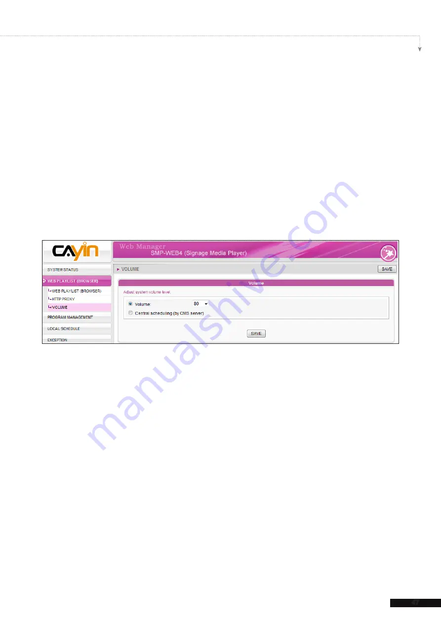 Cayin SMP-WEB3 User Manual Download Page 55