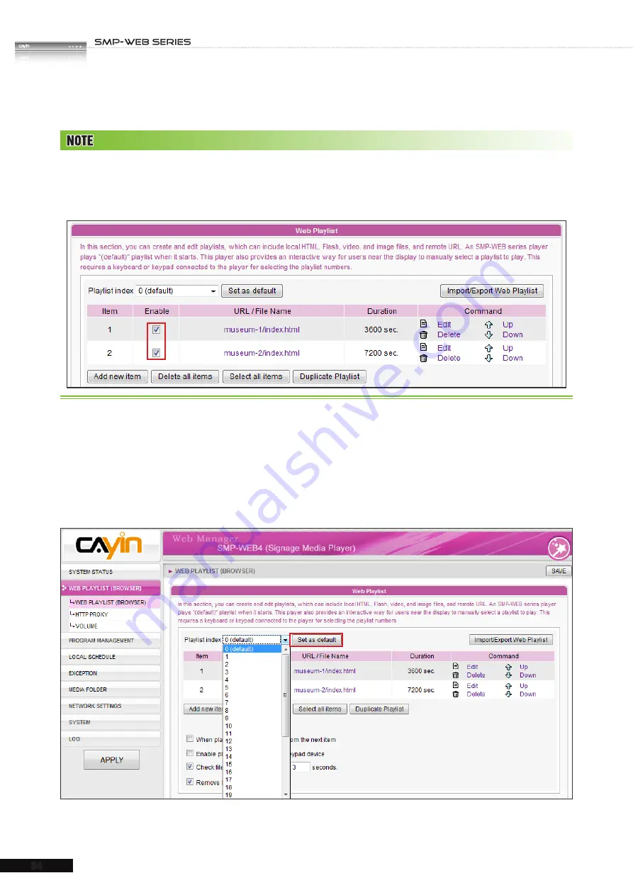 Cayin SMP-WEB4 Скачать руководство пользователя страница 42