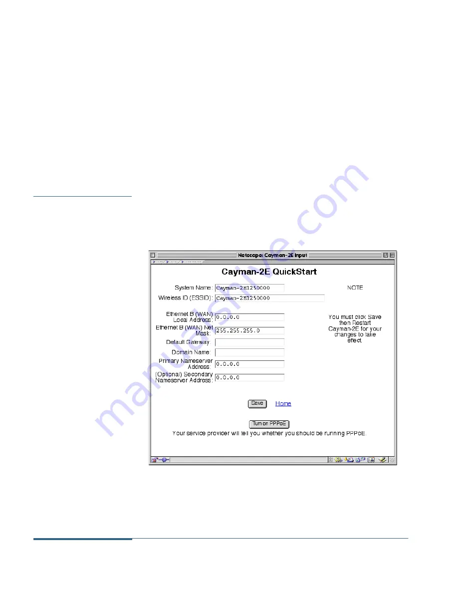 Cayman Systems 2E-W User Manual Download Page 34