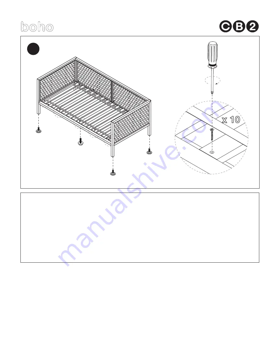 CB2 BOHO Assembly Instructions Download Page 5