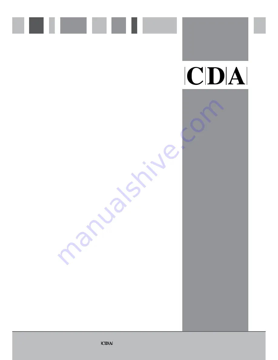 CDA FF820 Manual For Installation, Use And Maintenance Download Page 1