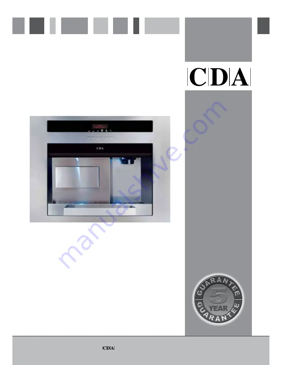 CDA FWV460 Manual For Installation, Use And Maintenance Download Page 1