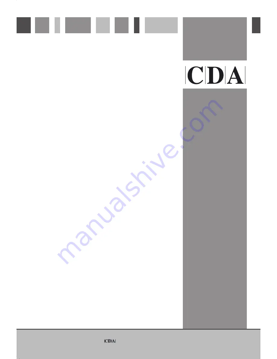 CDA PC86 Manual For Installation, Use And Maintenance Download Page 1