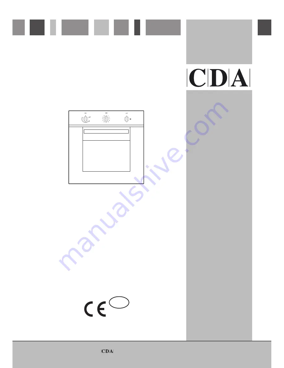 CDA SC 310 Series Manual For Installation, Use And Maintenance Download Page 1