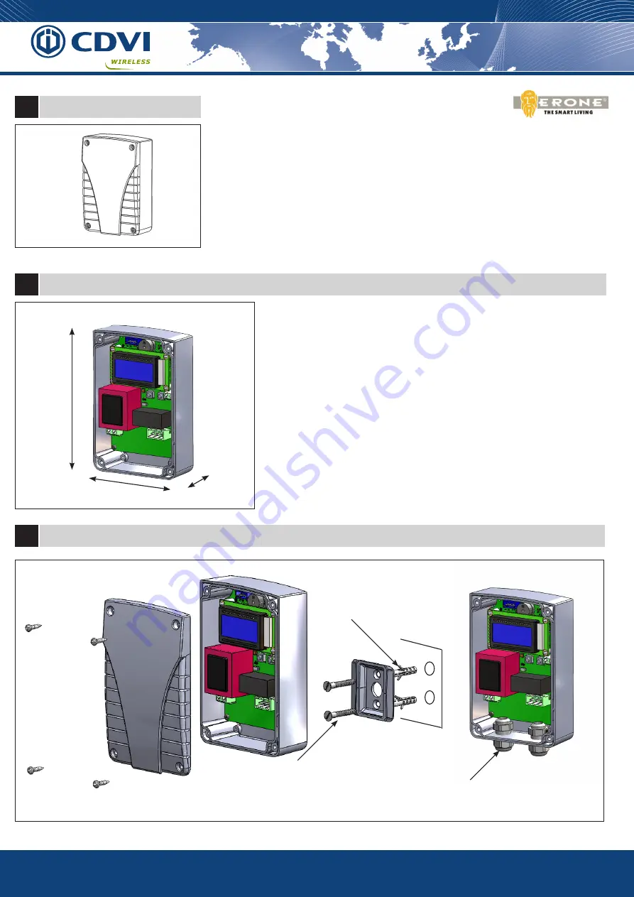 CDVI ERONE SEL2641R433-XPL1V Quick Start Manual Download Page 1