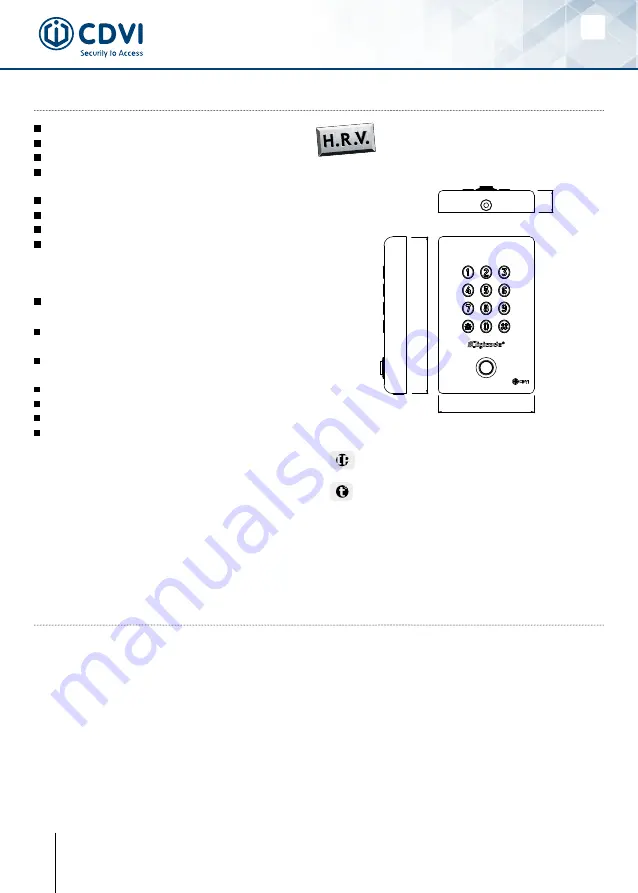 CDVI KCIEN Manual Download Page 22