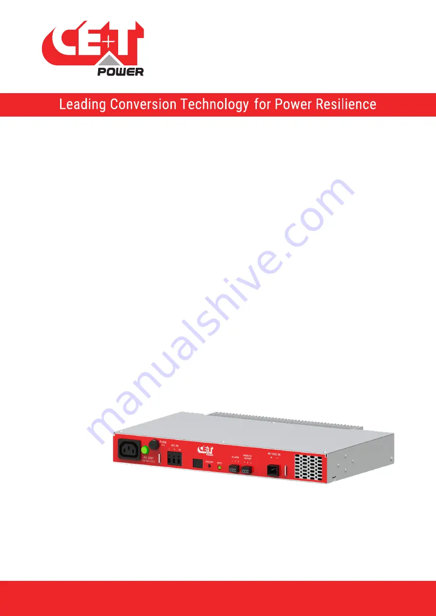 CE+T Power e-one 10 - 48/230 User Manual Download Page 1