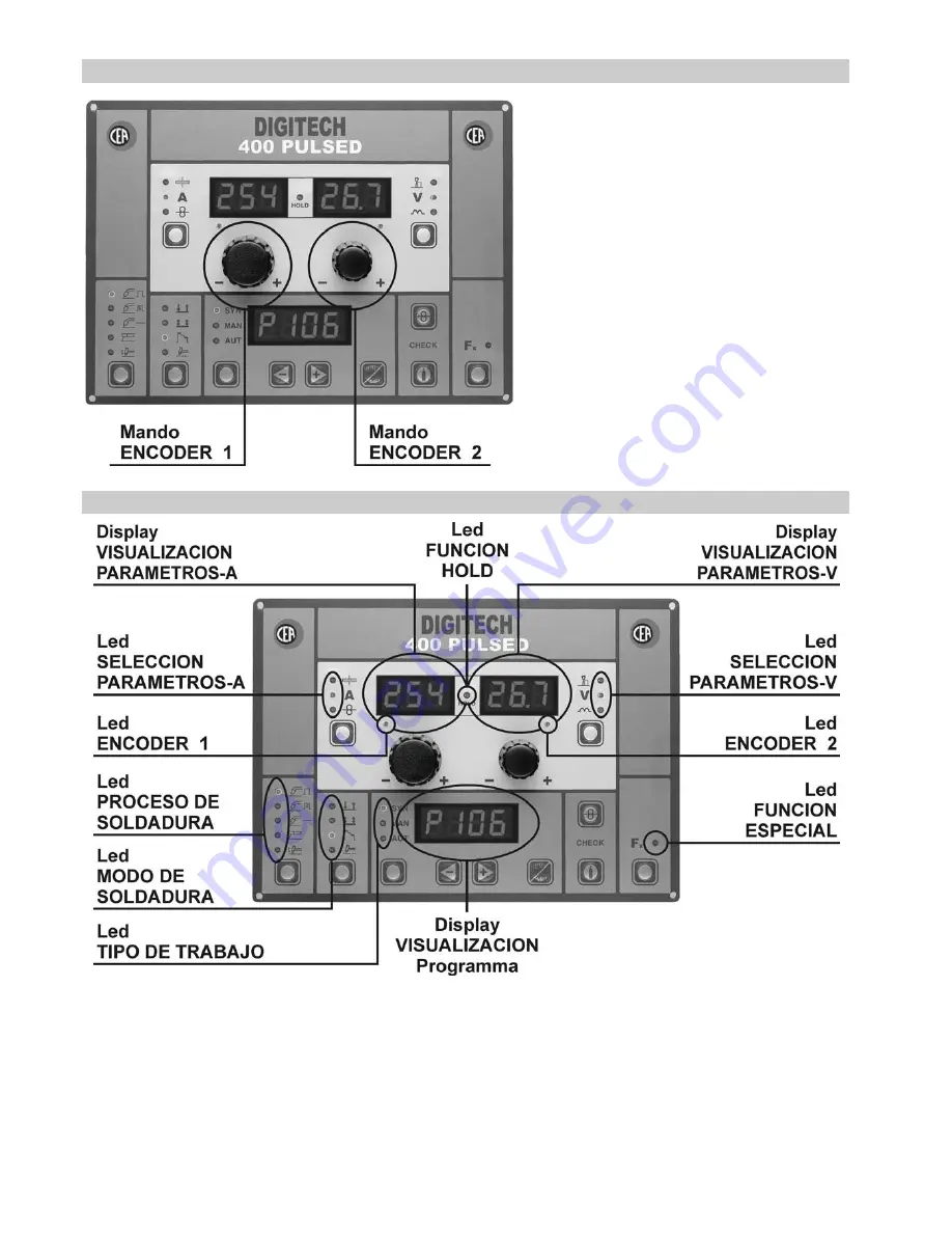 CEA DIGITECH 400 PULSED Operator'S Manual Download Page 52