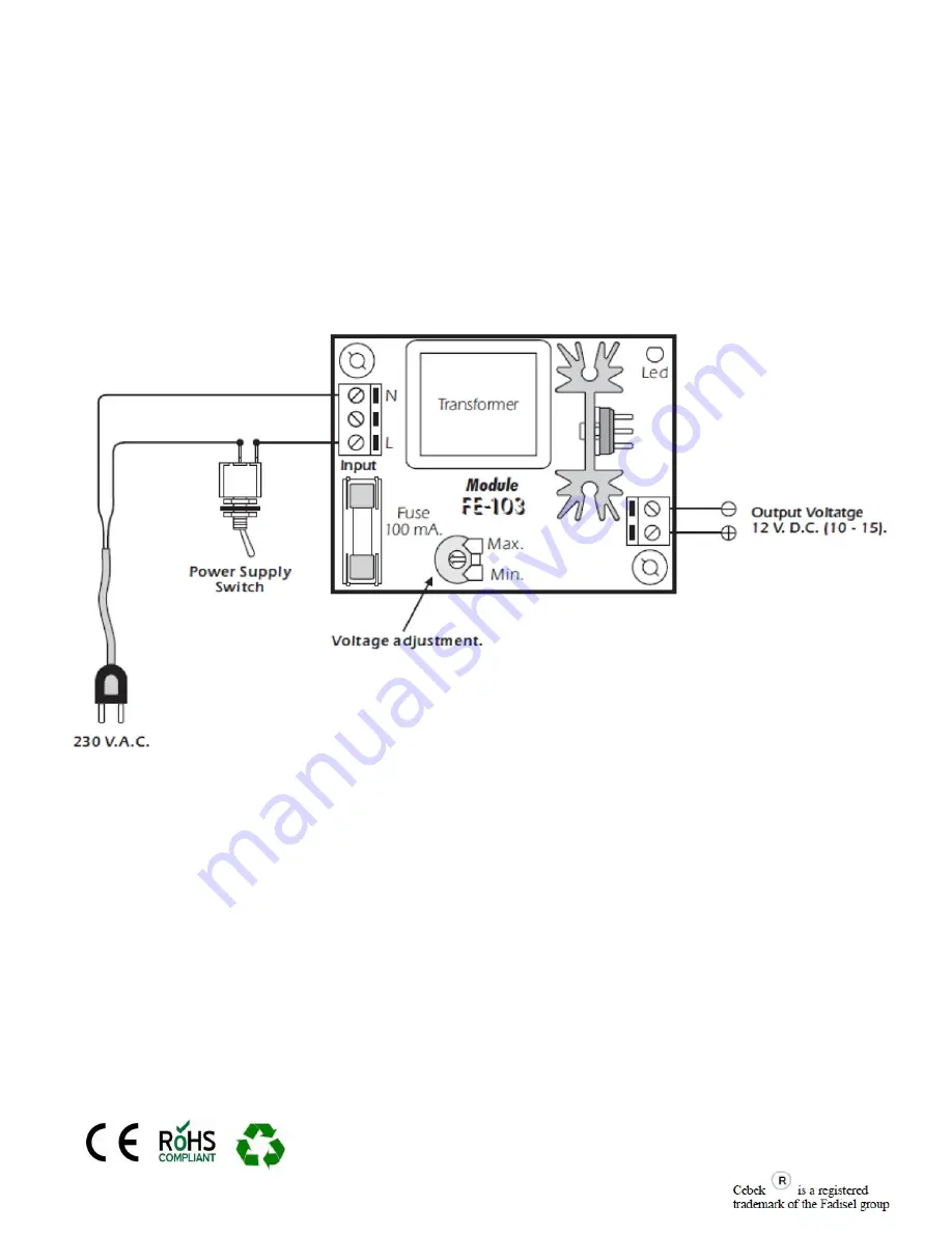 CEBEK FE-103 Manual Download Page 2