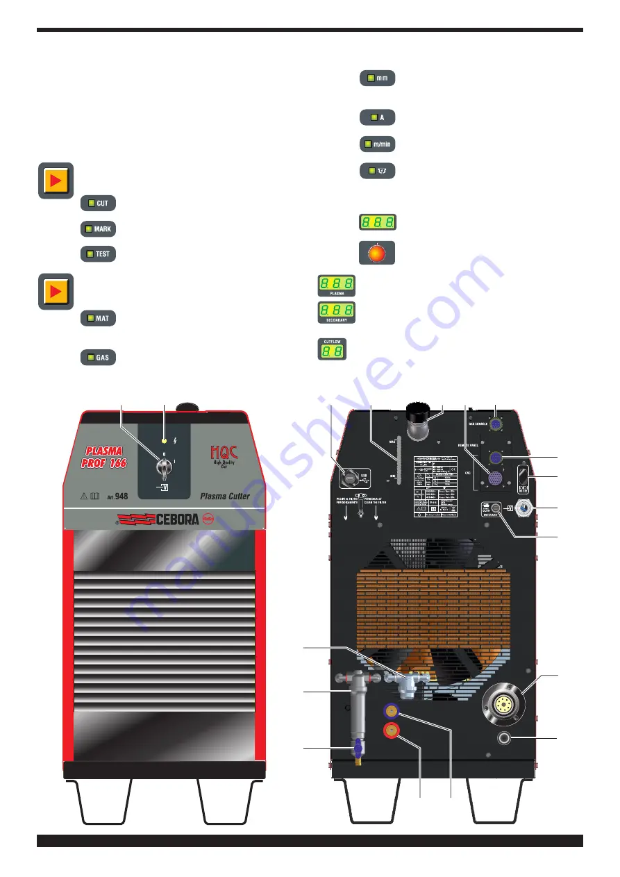 Cebora Plasma PROF 166 HQC Instruction Manual Download Page 89