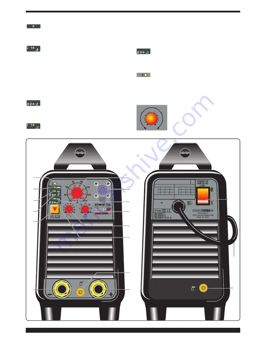 Cebora POWER TIG 1640 DC HF Instruction Manual Download Page 35