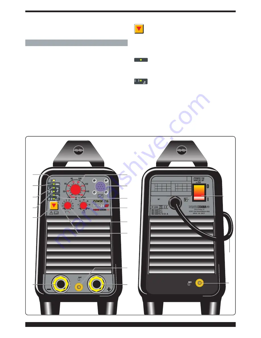 Cebora POWER TIG 1640 DC HF Instruction Manual Download Page 48