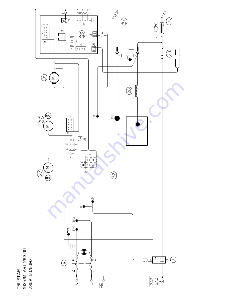 Cebora TRI STAR MIG 1635/M Service Manual Download Page 25