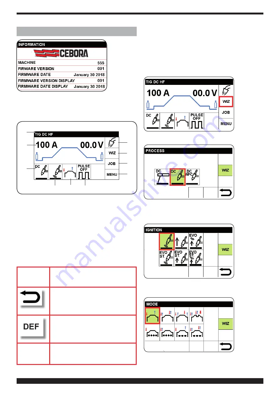 Cebora WIN TIG DC 350 T Instruction Manual Download Page 6