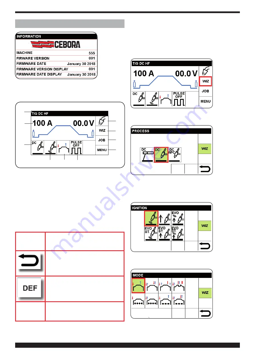 Cebora WIN TIG DC 350 T Instruction Manual Download Page 75