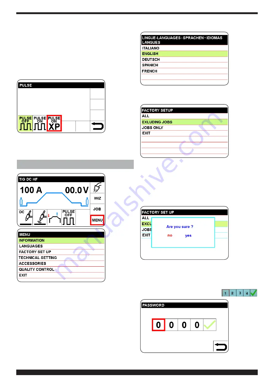 Cebora WIN TIG DC 350 T Instruction Manual Download Page 166