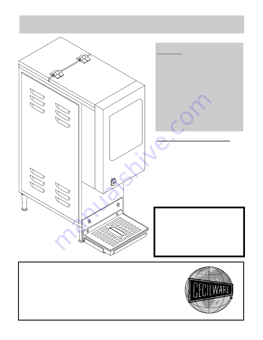 Cecilware ICAP 1 B LD Скачать руководство пользователя страница 1