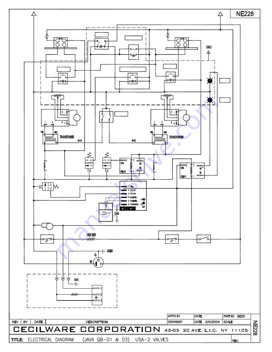 Cecilware Java 2 QB-D Скачать руководство пользователя страница 15